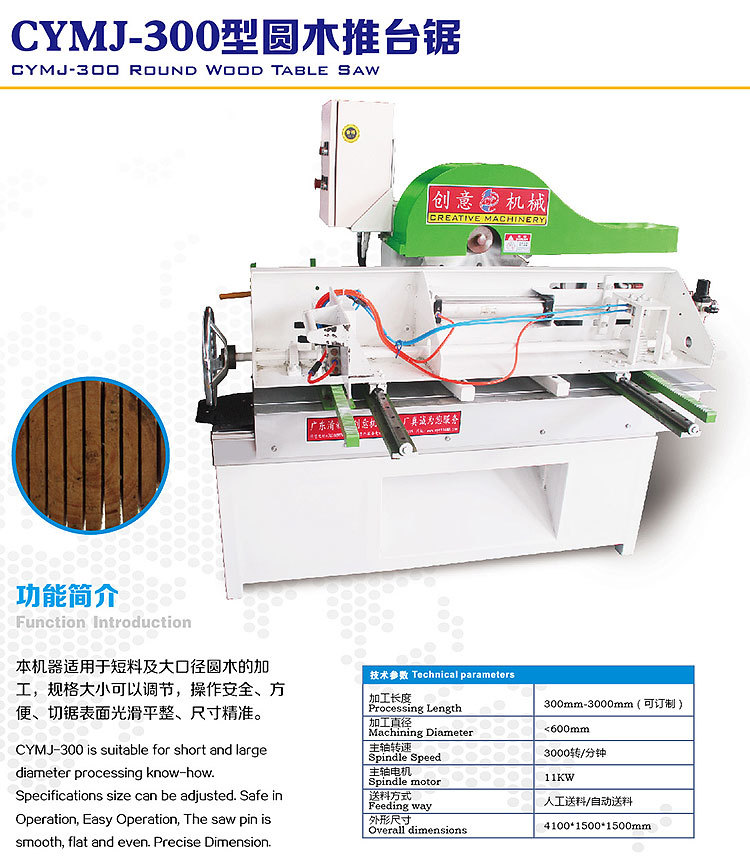 圆木推台锯2